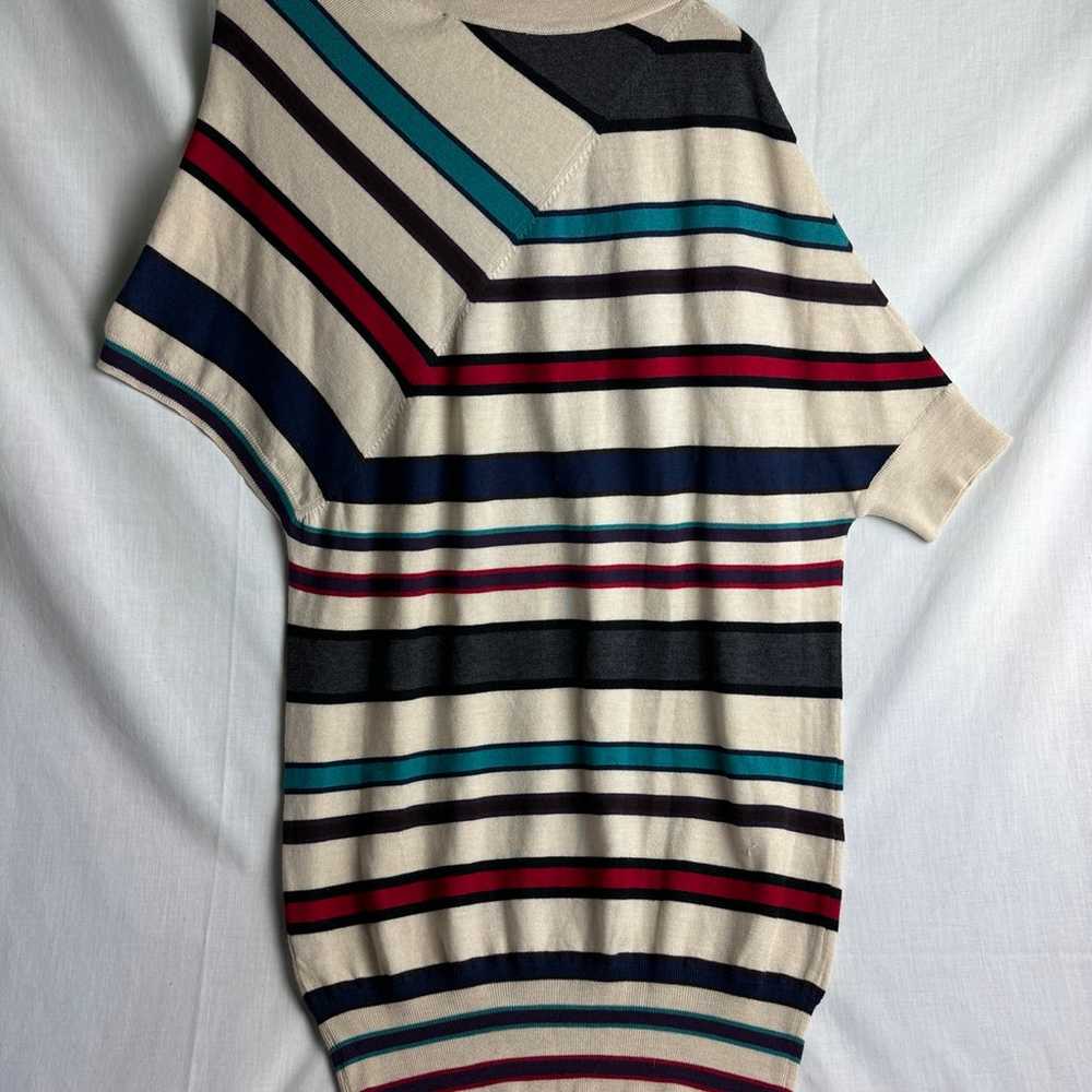 Love Moschino Wool Sweater Dress Stripe Asymmetri… - image 4