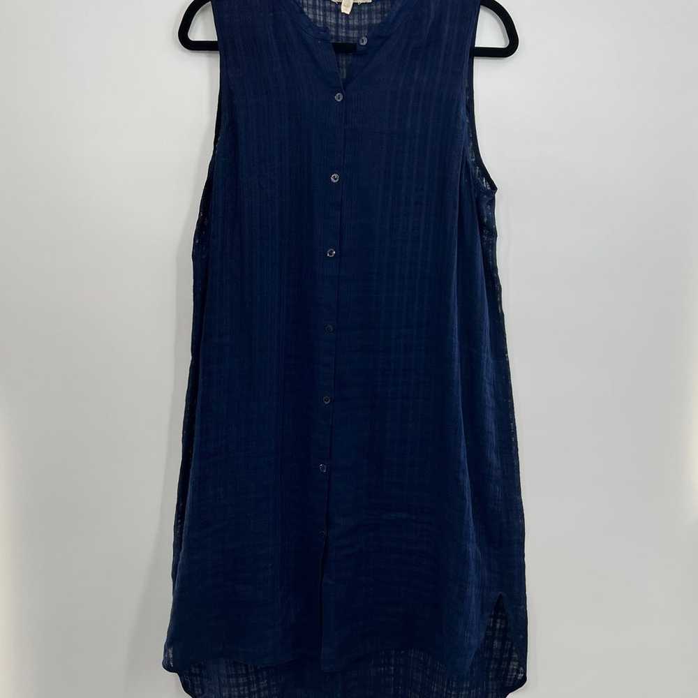 Eileen Fisher Linen Button Sleeveless Sheer T-Shi… - image 7