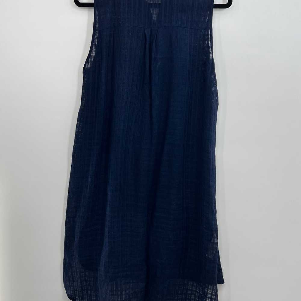 Eileen Fisher Linen Button Sleeveless Sheer T-Shi… - image 8