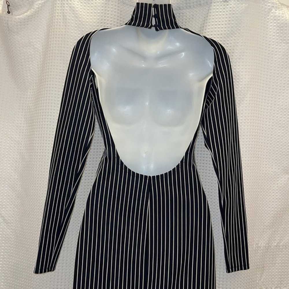 LPA Revolve Alima Navy striped backless dress Siz… - image 4