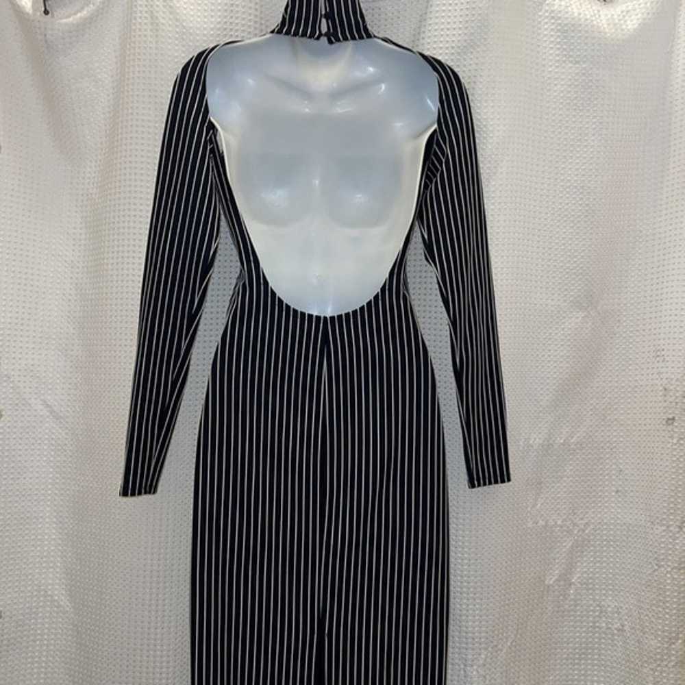 LPA Revolve Alima Navy striped backless dress Siz… - image 5