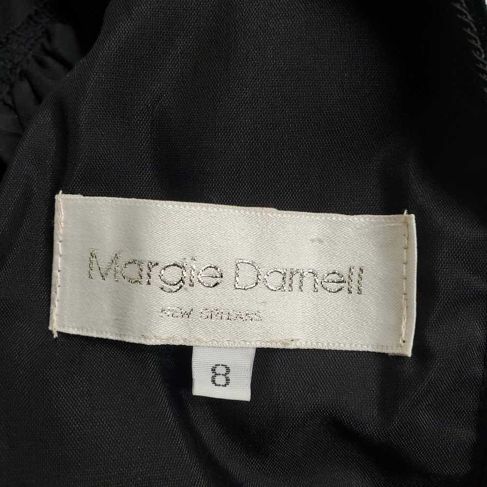 Vintage 80s Margie Darnell Dress Black Velvet Gre… - image 5
