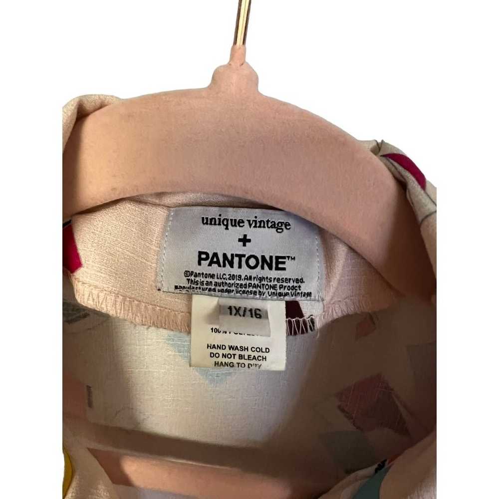 Unique Vintage x Pantone Dress Pink Button Down A… - image 8