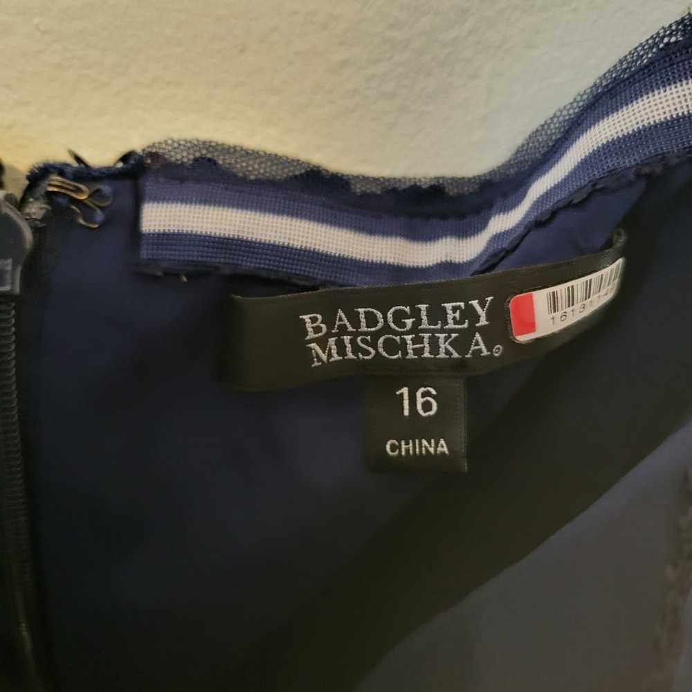 RTR size 16 badgley mischka deep blue sequin rose… - image 6