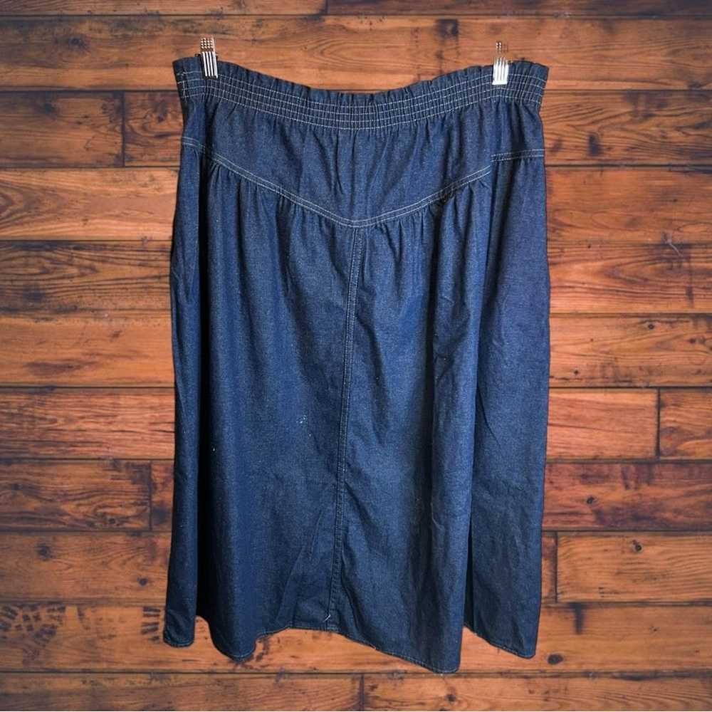 Vintage Vintage Mustang Midi Dark Wash Denim Elas… - image 2