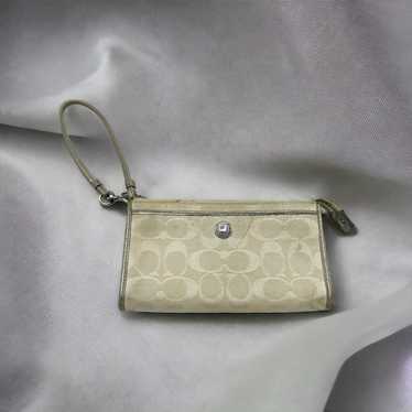 Coach Coach Cream Monogram Zip Wallet - “Morgan”