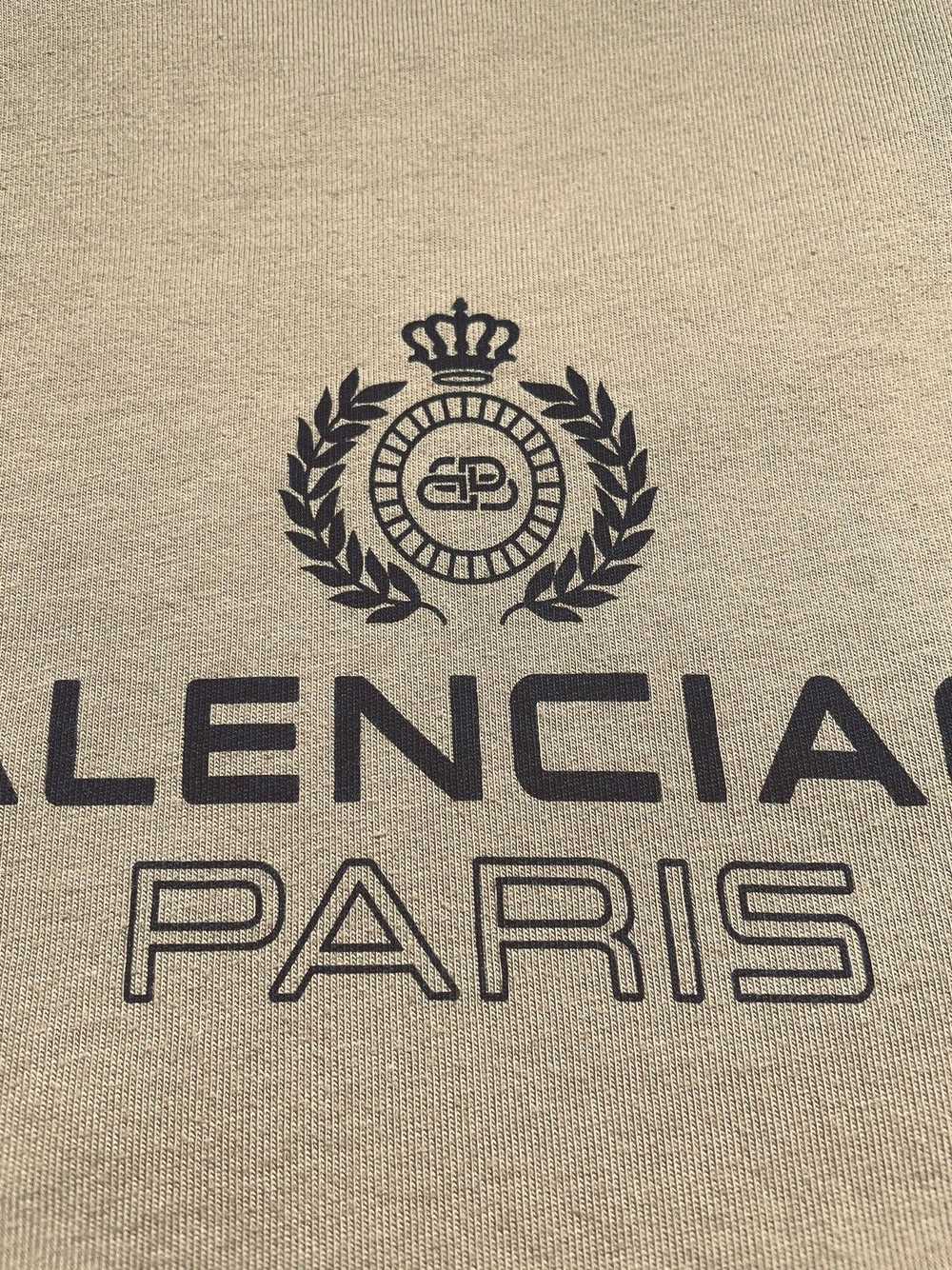 Balenciaga Balenciaga Crown Logo T-shirt in Beige… - image 2