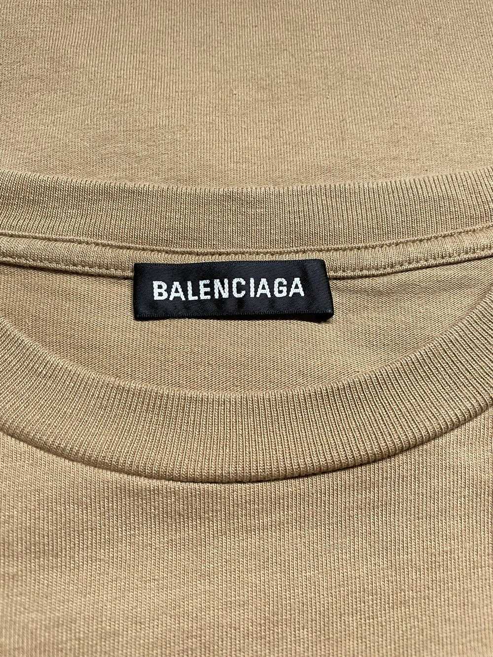 Balenciaga Balenciaga Crown Logo T-shirt in Beige… - image 4