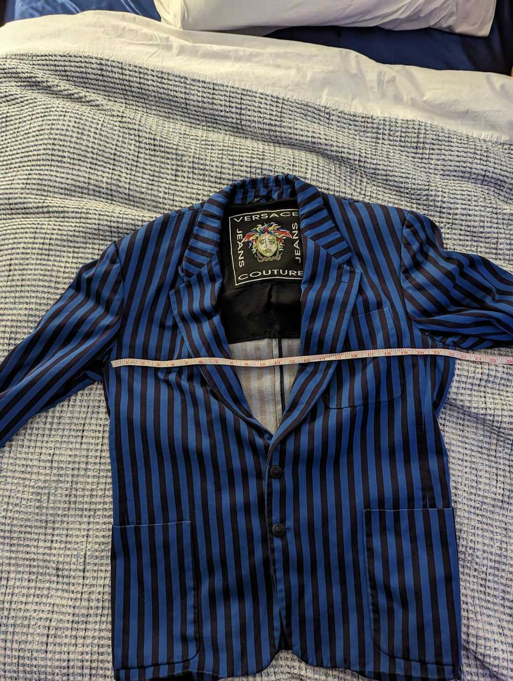 Versace Jeans Couture Blue striped blazer - image 2