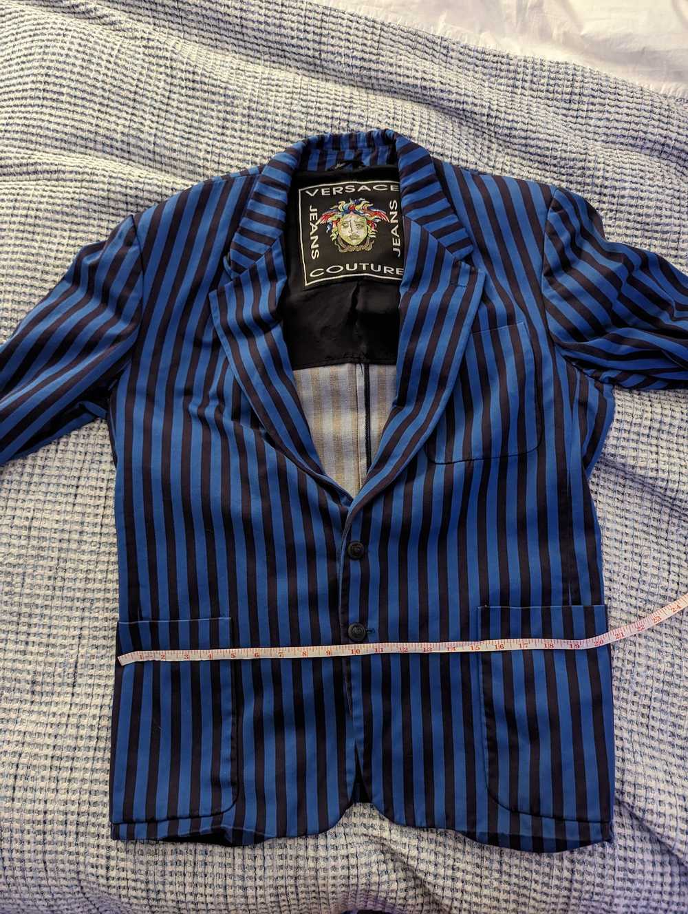Versace Jeans Couture Blue striped blazer - image 4