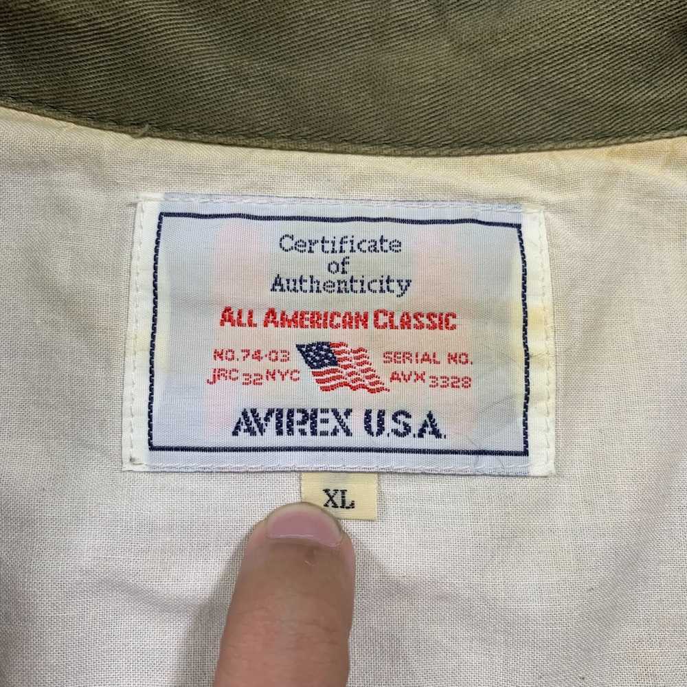 Avirex × Vintage AVIREX USA Army Military Fully B… - image 6
