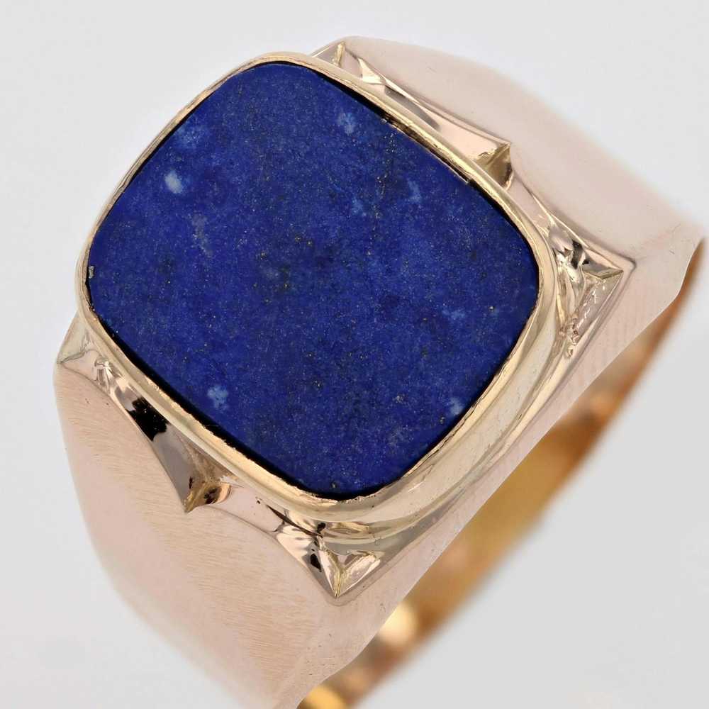 Vintage French Retro 1950s Lapis Lazuli 18 Karat … - image 9