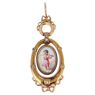 Vintage French 19th Century Miniature Fine Pearl … - image 1