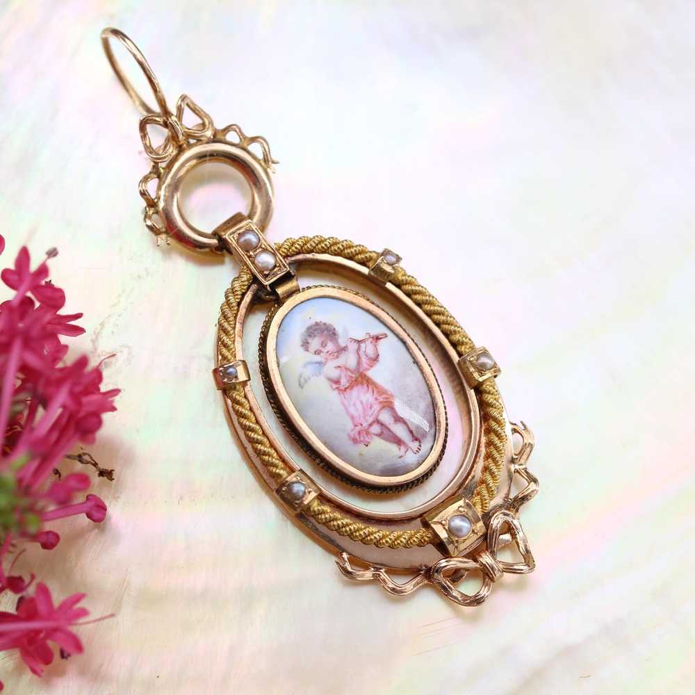 Vintage French 19th Century Miniature Fine Pearl … - image 3