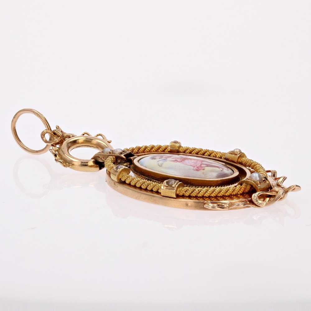 Vintage French 19th Century Miniature Fine Pearl … - image 8