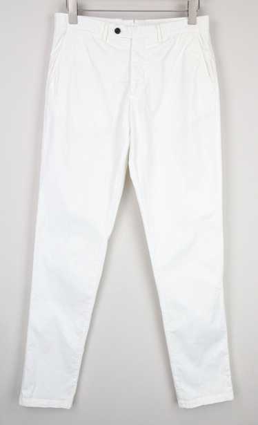 Suitsupply PORTO UK30R White Cotton Stretch Pleate