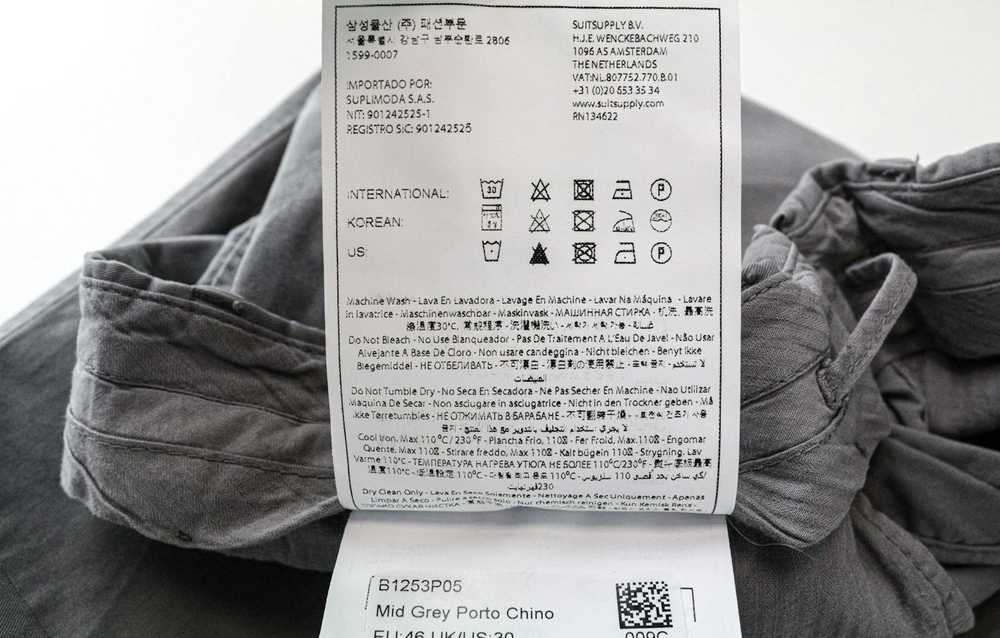 Suitsupply PORTO UK30R Cotton Stretch Grey Pleate… - image 6