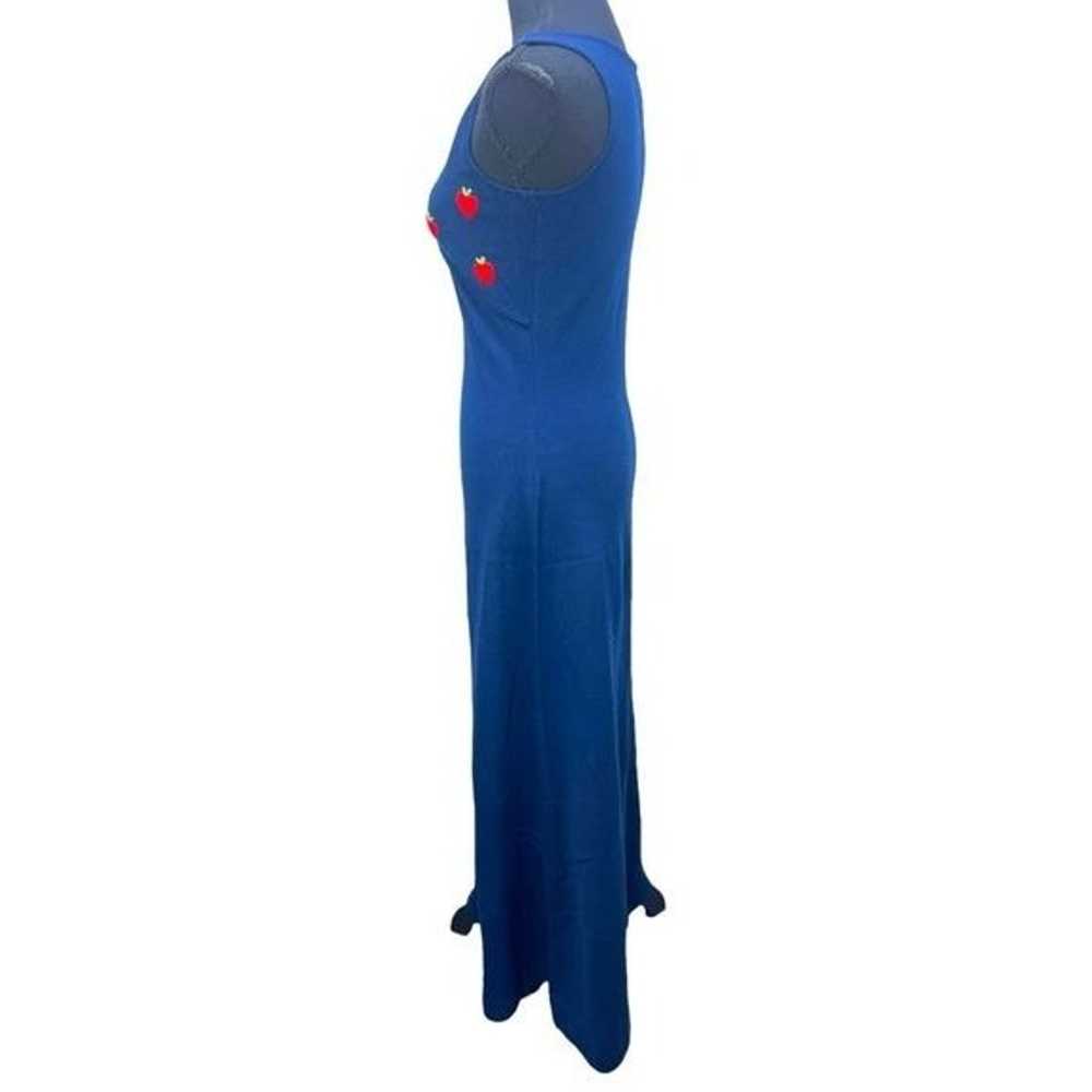 70’s Roncelli Navy Blue Acrylic V Neck sleeveless… - image 7