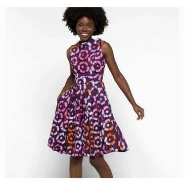 Busayo Ore Scoop Neck Mini Dress Purple Floral Fit