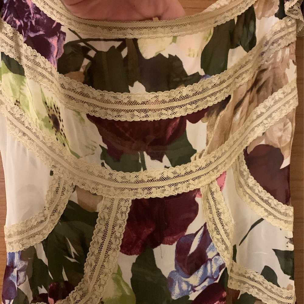 Valentino silk floral knee length dress - image 2