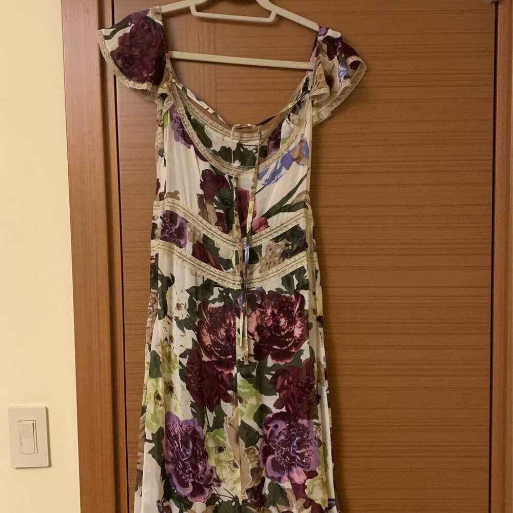Valentino silk floral knee length dress - image 4