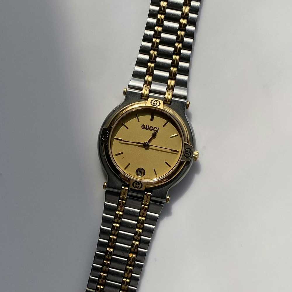 Gucci × Vintage Gucci 90s Two Tone Gold Plated Ro… - image 1