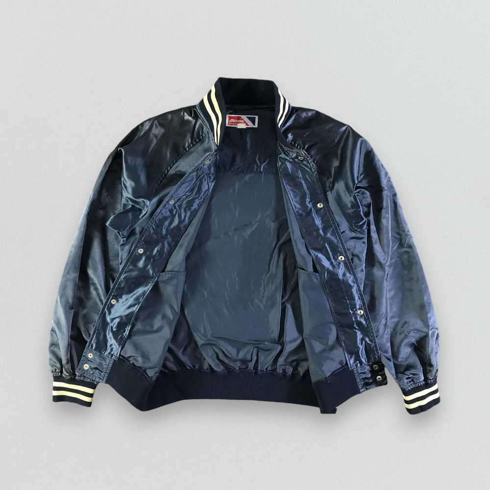 Mizuno × Varsity Jacket Vintage Mizuno Satin Vars… - image 2