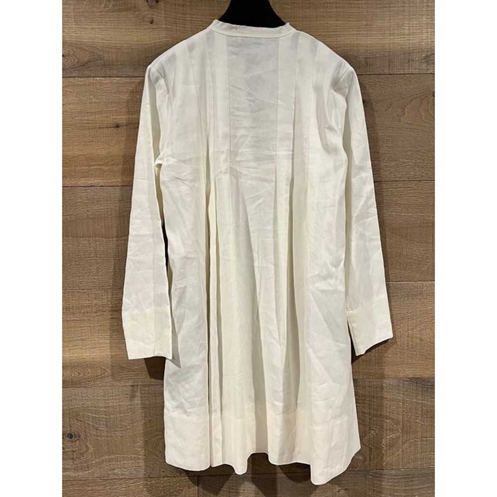 NWOT VINCE Trapeze-Pleated Long-Sleeve off white … - image 7