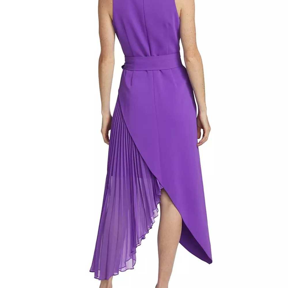 $475 Badgley Mischka Belted Tulip-Skirt Midi-Dres… - image 4