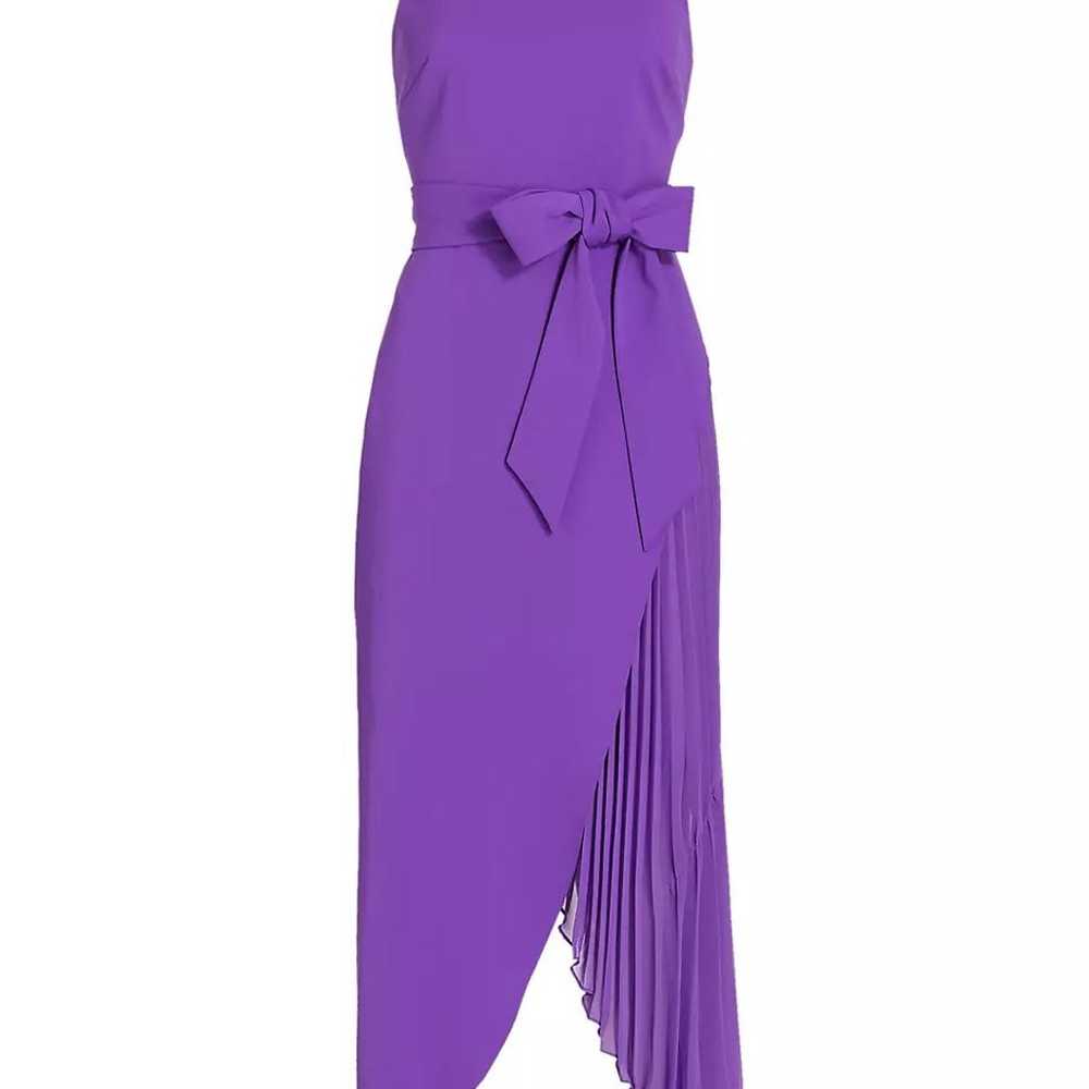 $475 Badgley Mischka Belted Tulip-Skirt Midi-Dres… - image 5