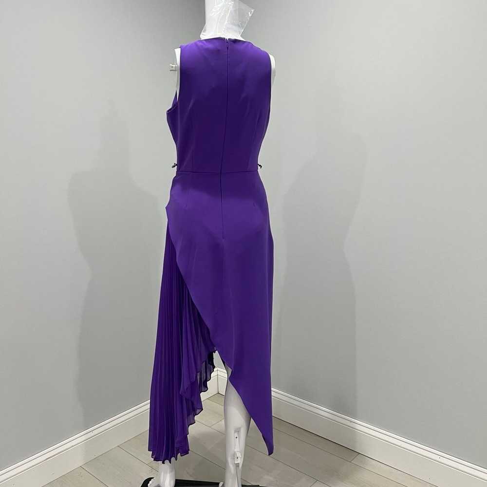 $475 Badgley Mischka Belted Tulip-Skirt Midi-Dres… - image 7
