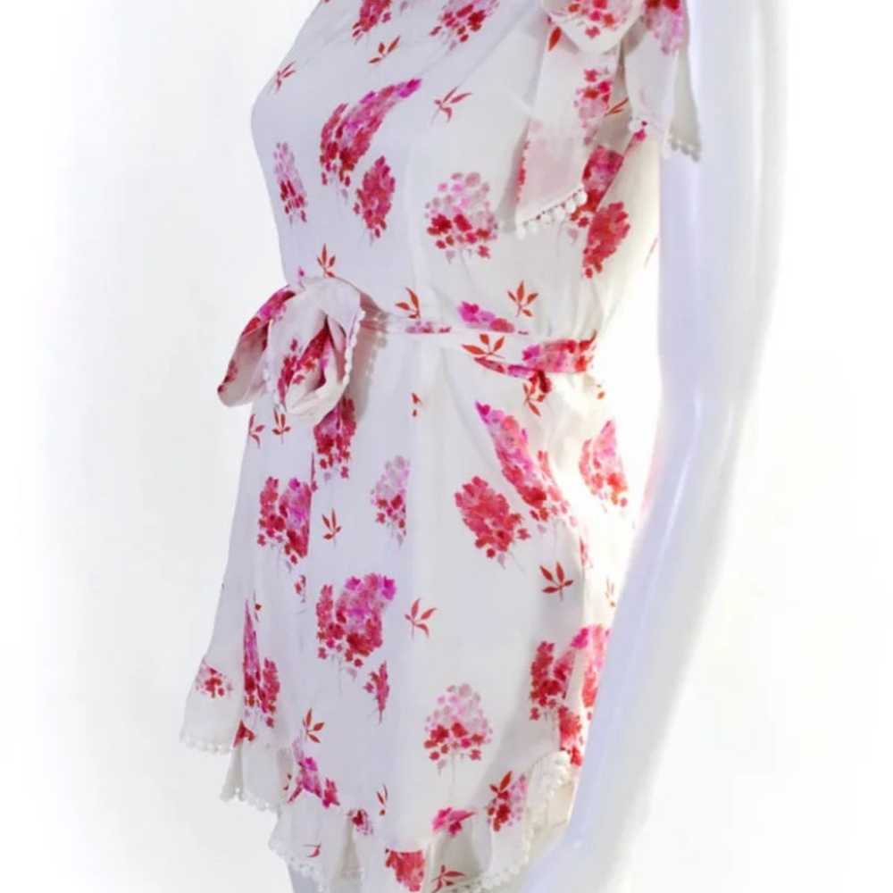 $472 Athena Procopiou silk floral lace trim Rompe… - image 7