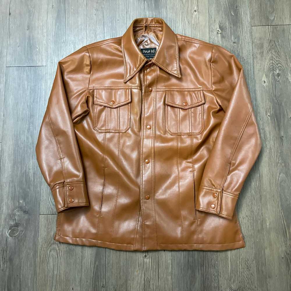 Streetwear × Vintage Vintage 70s Korean Leather F… - image 1