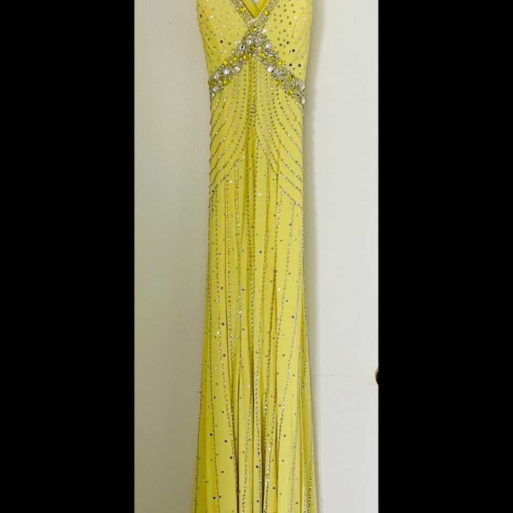 Yellow Sequined Prom Dress - image 1