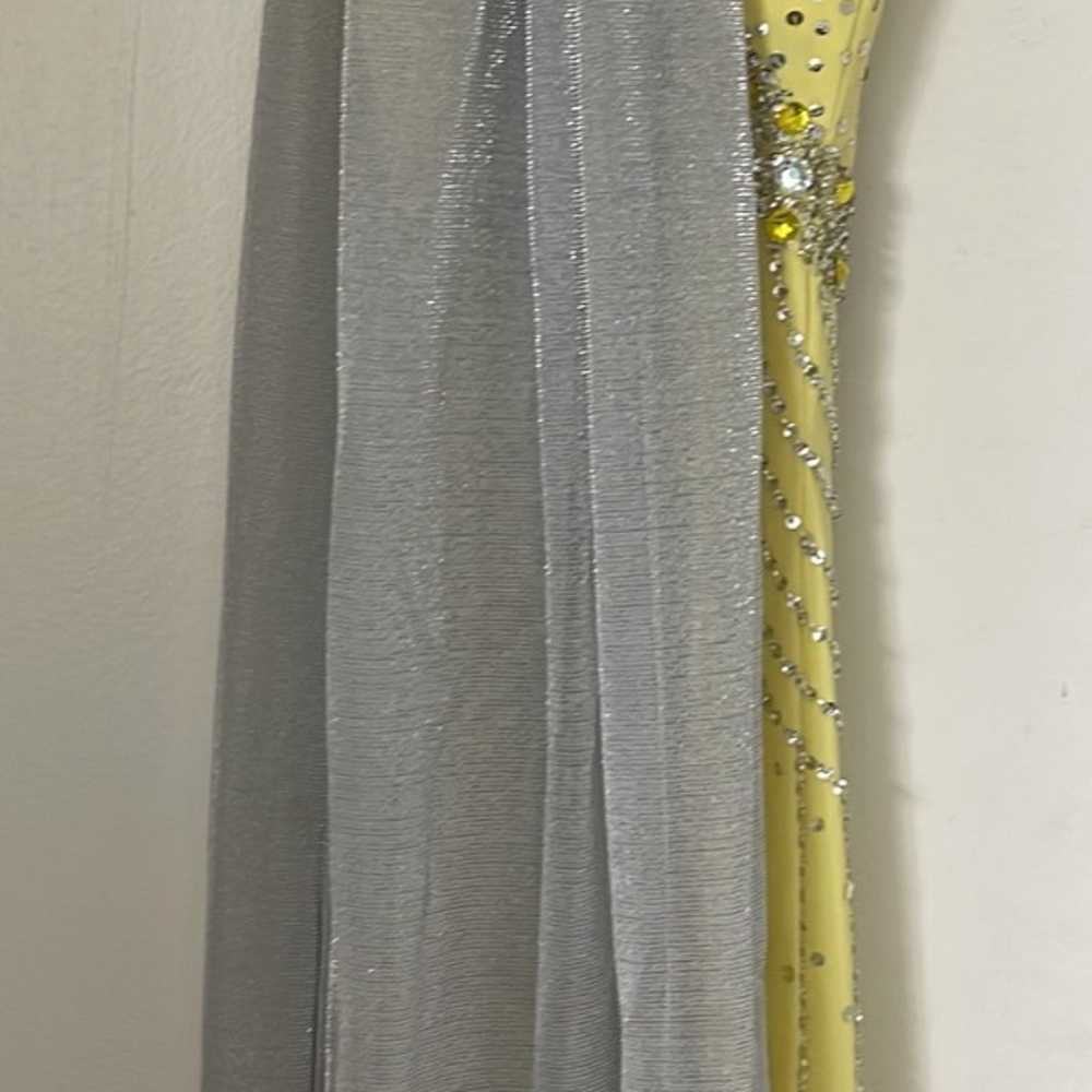 Yellow Sequined Prom Dress - image 3