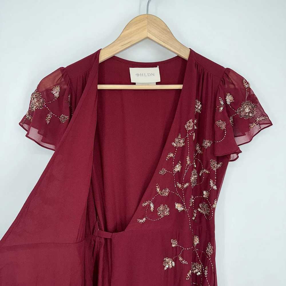 BHLDN Plymouth Dress Wrap Flutter Sleeve Floral B… - image 9