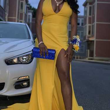 Canary yellow prom dress - image 1