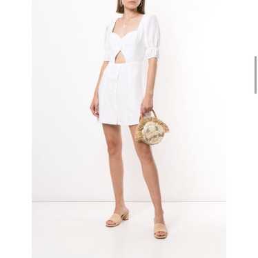REFORMATION Clay Cutout Linen Dress size