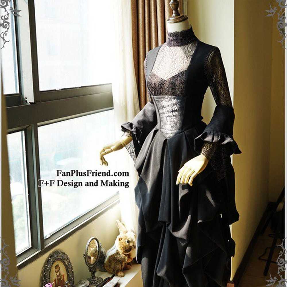 Gothic Lolita Bustle Dress Long Skirt - image 8