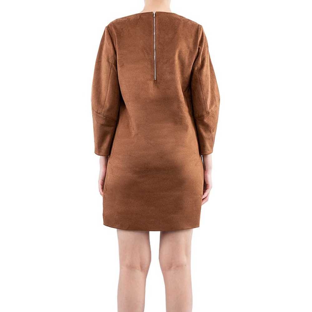Tibi Ultrasuede Sculpted Sleeve Dress Brown Tunic… - image 4