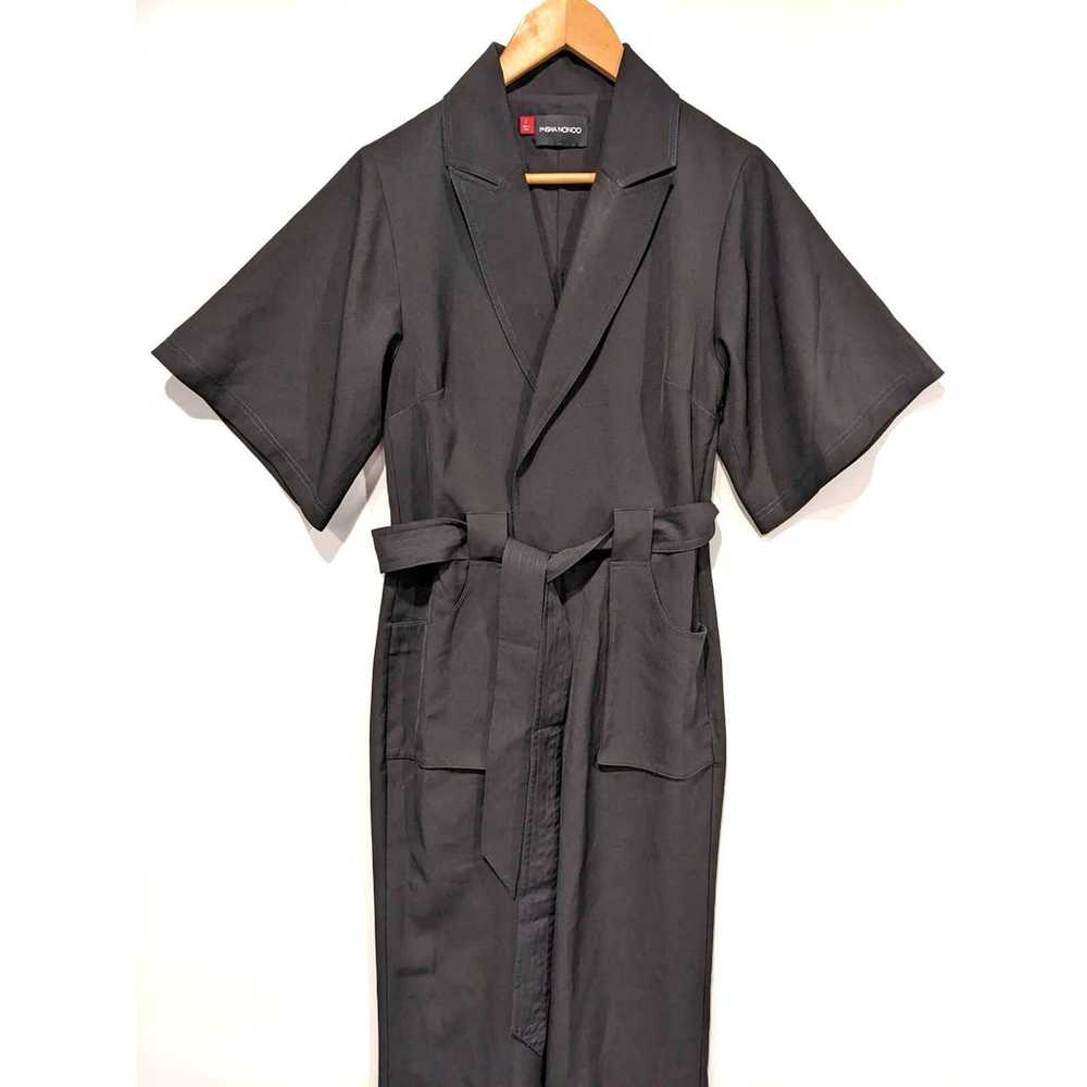 Misha Nonoo Black Belted Jumpsuit Short Sleeves R… - image 2