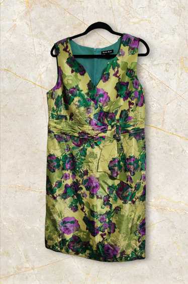 Other Dana Kay Purple And Green Floral Sheath Slee