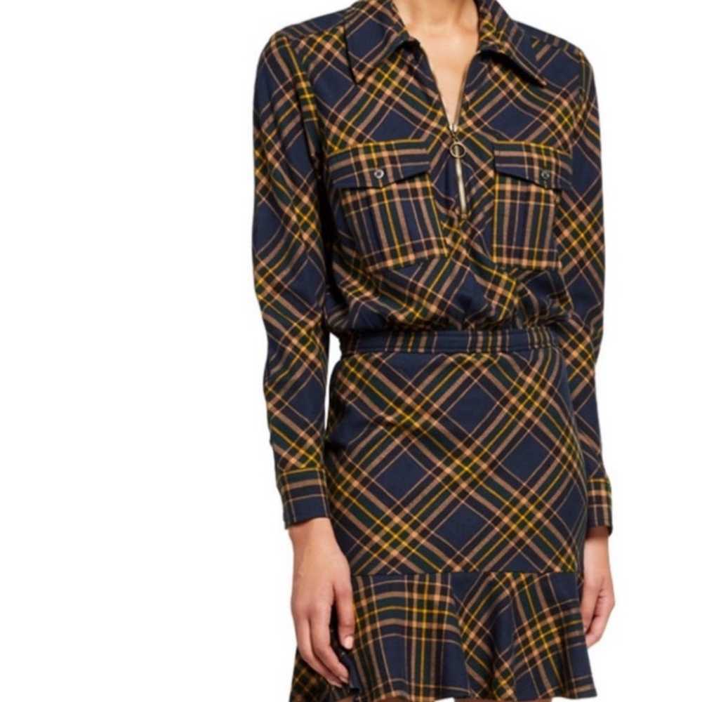 Veronica Beard Roberta Plaid Long Sleeve Dress Sz… - image 1
