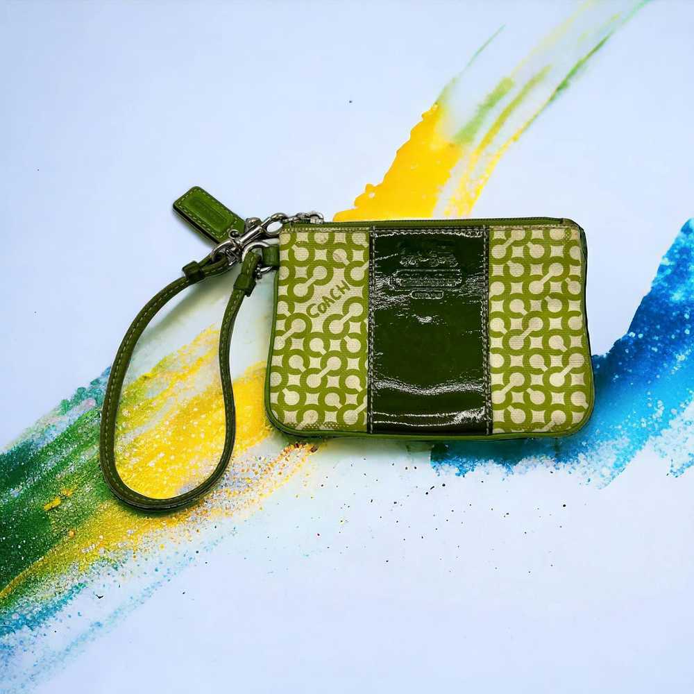 Coach Coach Penelope Green Op Art Zip Closure Wri… - image 1