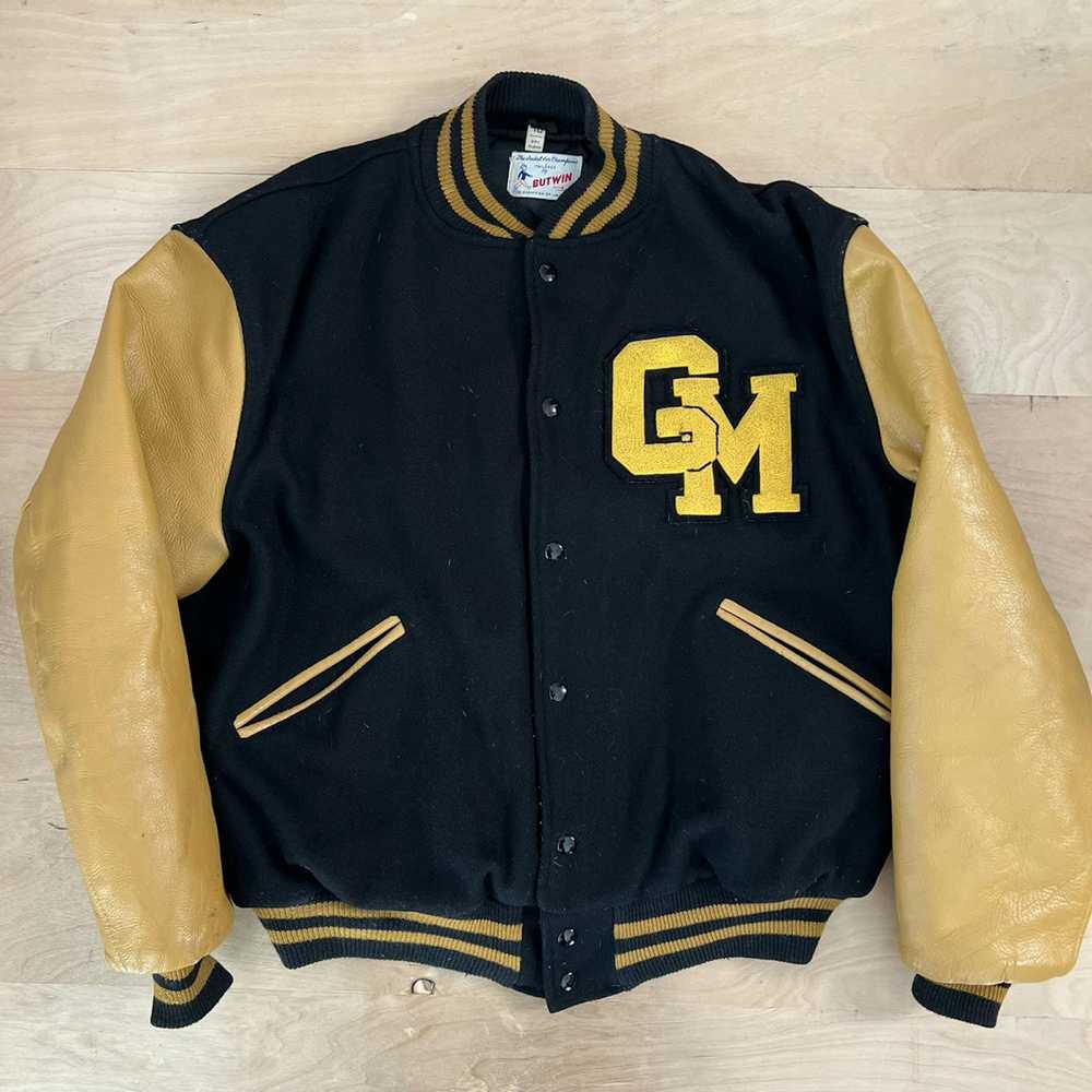 Made In Usa × Vintage Vintage Butwin Letterman Ja… - image 1