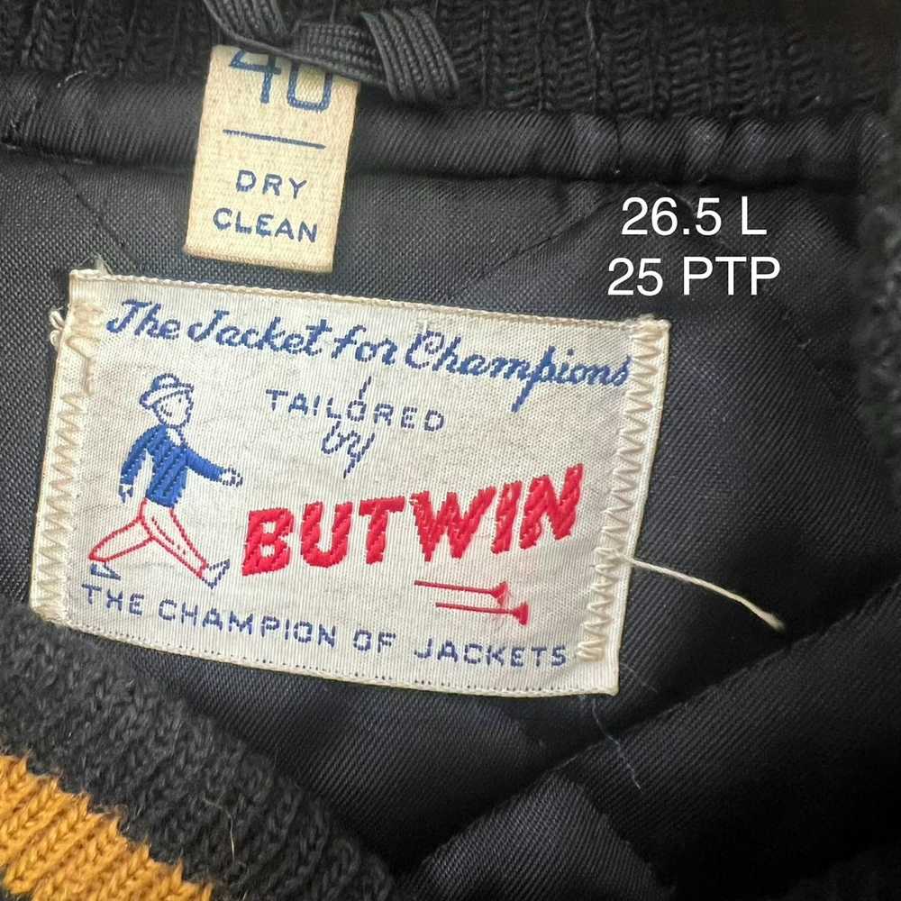 Made In Usa × Vintage Vintage Butwin Letterman Ja… - image 5