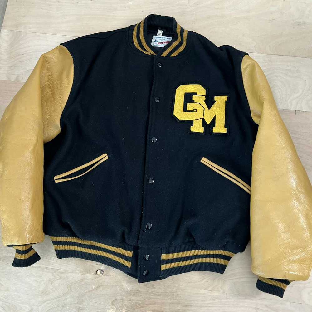 Made In Usa × Vintage Vintage Butwin Letterman Ja… - image 9