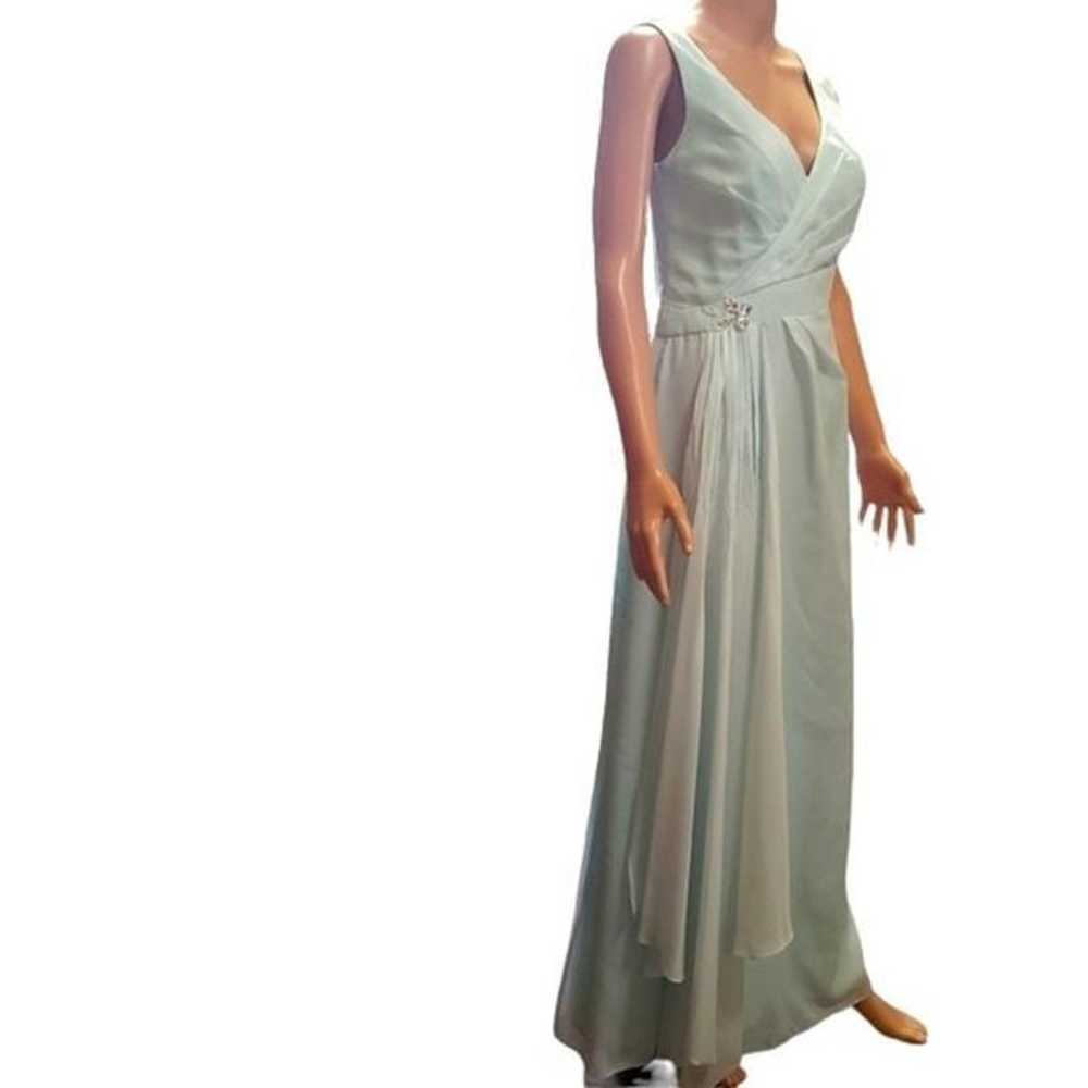 Monique Lhuillier Mint Green Bridesmaid Gown Sz 6 - image 3