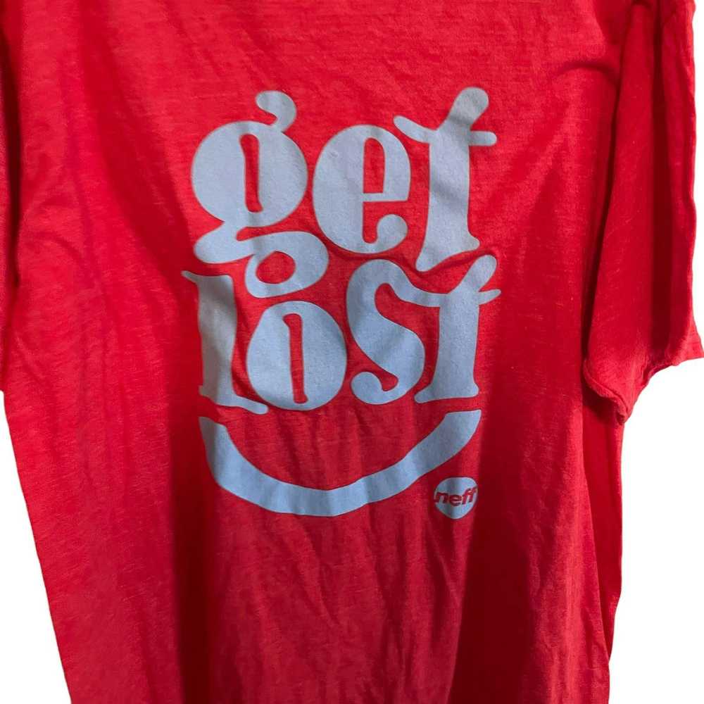 Neff NWOT Neff Get Lost Skater Graphic Red T Shirt - image 4