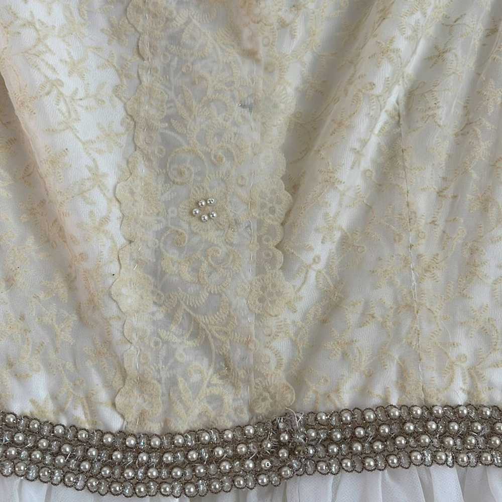 Vintage handmade long sleeve embroidered beaded r… - image 9